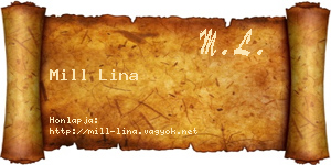 Mill Lina névjegykártya