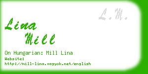 lina mill business card